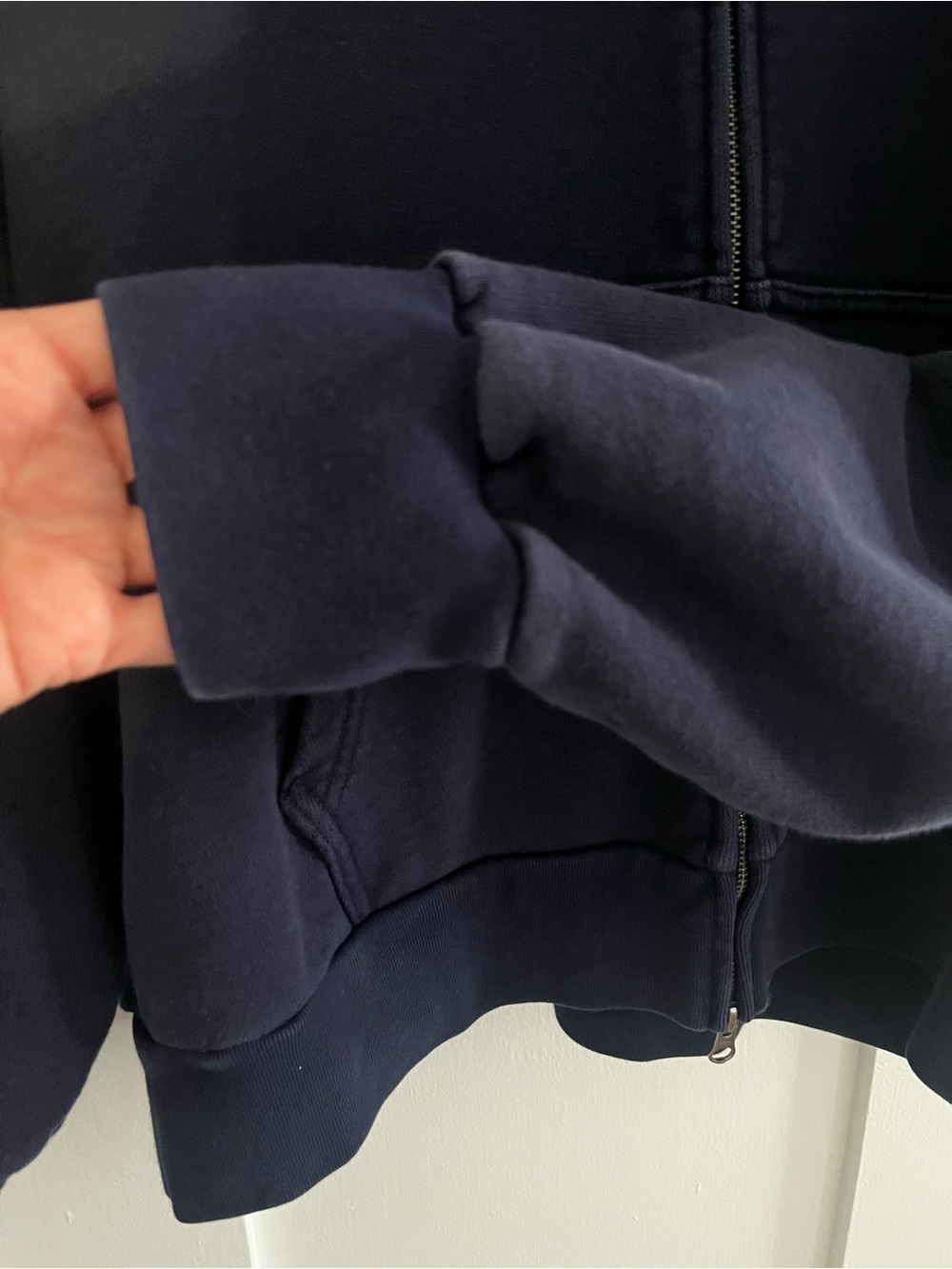 GAP Adult Extra Heavyweight French Terry Zip Hoodie Navy Size L - Picture 5 of 7